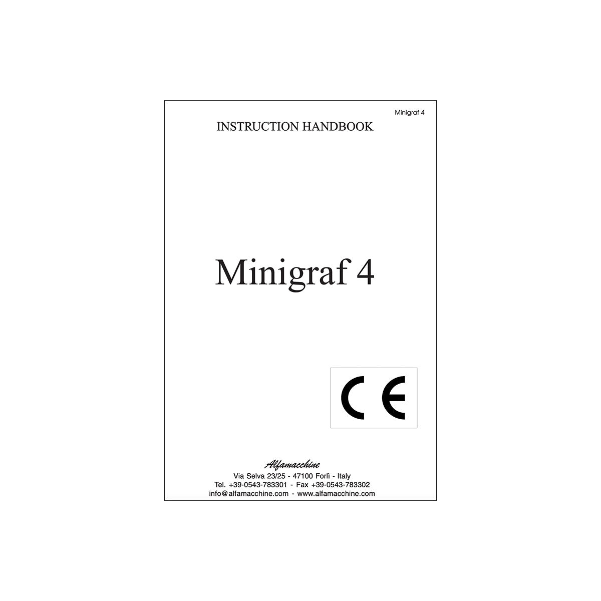 Alfamacchine Minigraf 4 - Underpinner Spares
