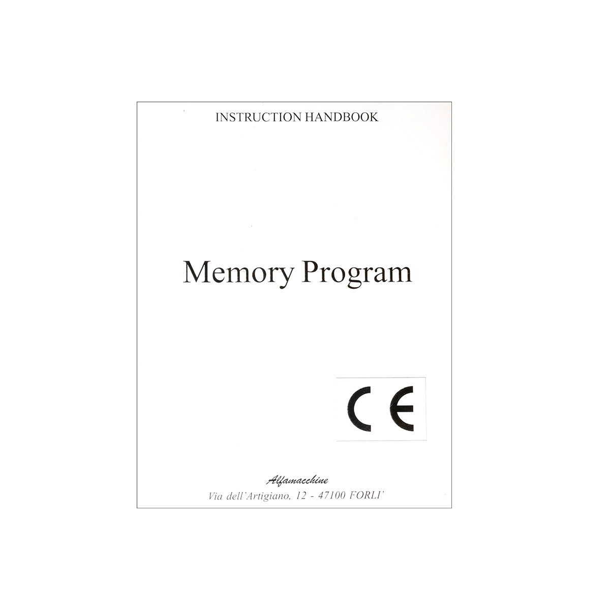 Alfamacchine Memory Program - Underpinner Spares